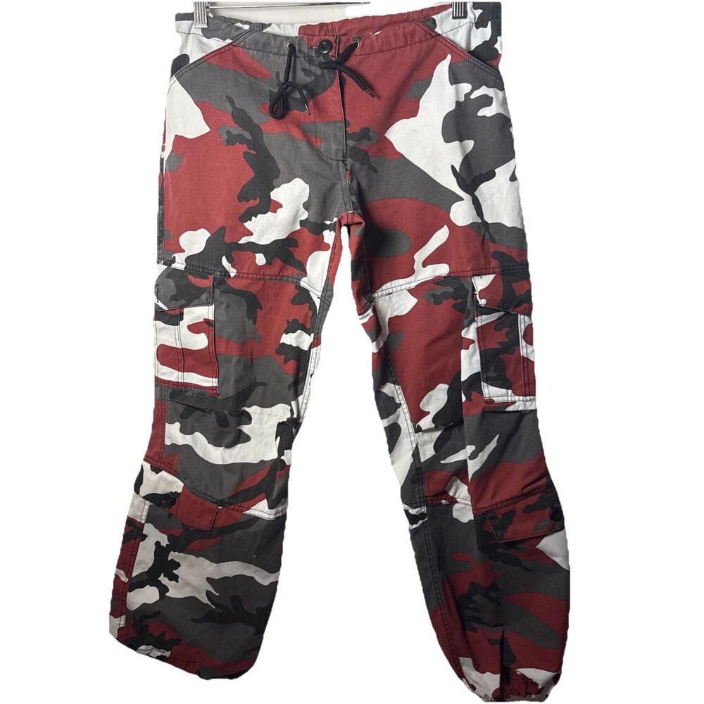 Rothco BDU Cargo Pants Unisex XS Red Camo Tactical Military Rave Paratrooper